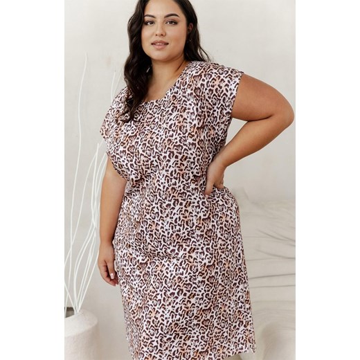 Damska koszula nocna plus size Esti 3361, Kolor panterka, Rozmiar XXL, Taro ze sklepu Intymna w kategorii Koszule nocne - zdjęcie 184149635