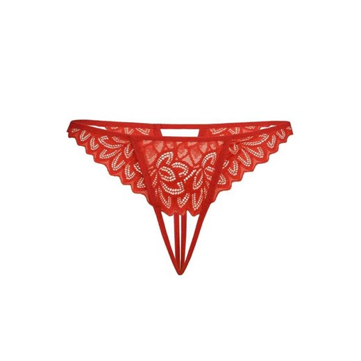 Koronkowe stringi z otwartym krokiem czerwone Losi 3112, Kolor czerwony, Rozmiar L/XL, Teyli ze sklepu Intymna w kategorii Majtki damskie - zdjęcie 184150085
