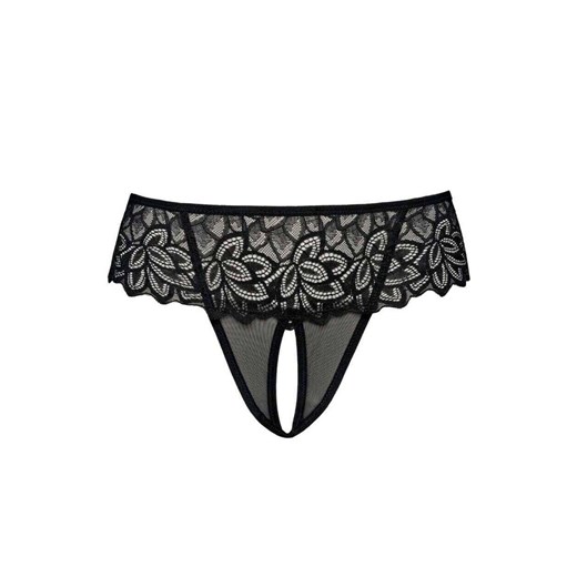 Stringi z otwartym krokiem Rosu 380, Kolor czarny, Rozmiar L/XL, Teyli ze sklepu Intymna w kategorii Majtki damskie - zdjęcie 184150409
