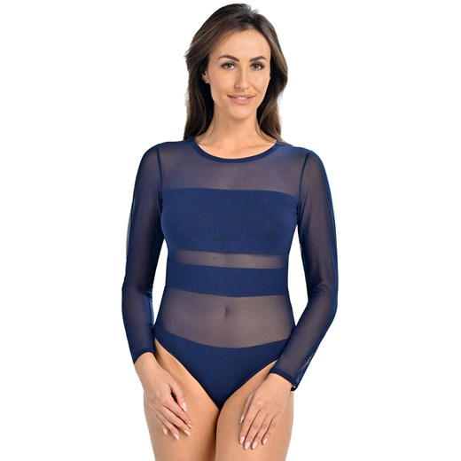 Niebieskie body damskie Stripy 2405, Kolor niebieski, Rozmiar L, Teyli ze sklepu Intymna w kategorii Bluzki damskie - zdjęcie 184150435