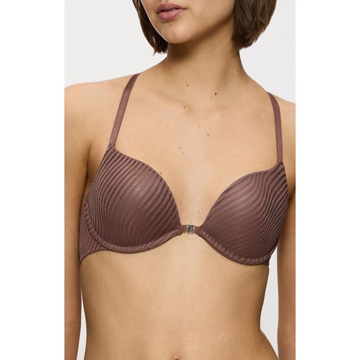 Triumph biustonosz push-up push-up zapinany z przodu ciemnobrązowy Harmony Spotlight WHUF 10217429, Kolor ciemnobrązowy, Rozmiar 80B, Triumph ze sklepu Intymna w kategorii Biustonosze - zdjęcie 184152089