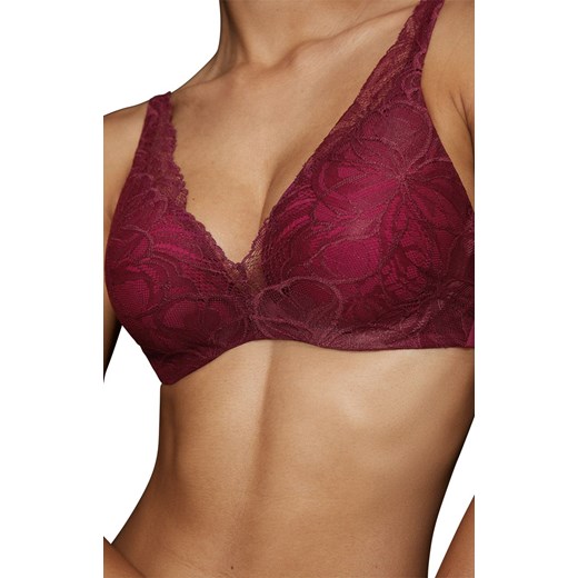 Triumph biustonosz push-up Body Make-Up Illusion Lace WP 10219710-00EW, Kolor bordowy, Rozmiar 85F, Triumph ze sklepu Intymna w kategorii Biustonosze - zdjęcie 184152288