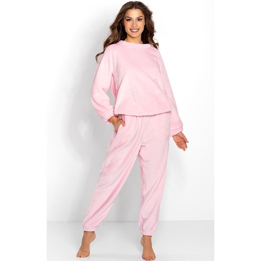 Ciepły różowy dres piżama Kimberly, Kolor różowy, Rozmiar 2XL, Momenti per me ze sklepu Intymna w kategorii Piżamy damskie - zdjęcie 184154048