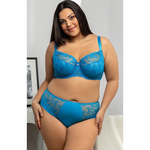 Biustonosz półusztywniany semi-soft szafirowy Britney B-270, Kolor szafirowy, Rozmiar 70G, Wies-MANN ze sklepu Intymna w kategorii Biustonosze - zdjęcie 184154406