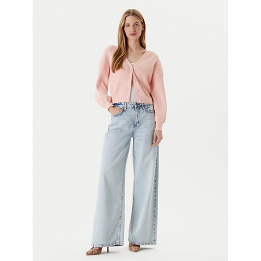 Guess Kardigan W5YR07 Z2ZK2 Różowy Oversize ze sklepu MODIVO w kategorii Swetry damskie - zdjęcie 184155395