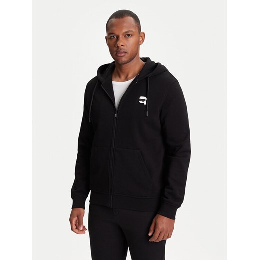 KARL LAGERFELD Bluza 705040 553910 Czarny Regular Fit ze sklepu MODIVO w kategorii Bluzy męskie - zdjęcie 184155409