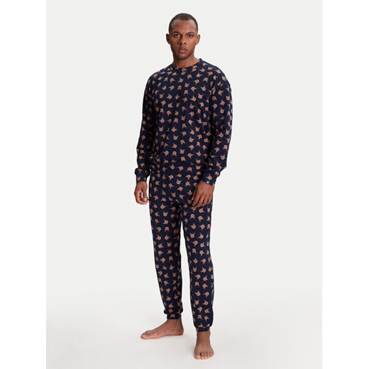 United Colors Of Benetton Piżama 38DK4P02L Granatowy Regular Fit ze sklepu MODIVO w kategorii Piżamy męskie - zdjęcie 184155419
