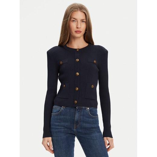 Guess Kardigan W5YR09 Z0130 Granatowy Regular Fit ze sklepu MODIVO w kategorii Swetry damskie - zdjęcie 184155435