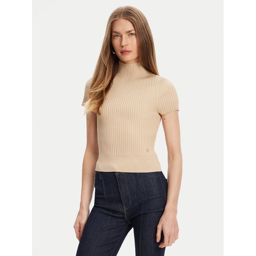 Guess Sweter W5YR04 Z0040 Beżowy Regular Fit ze sklepu MODIVO w kategorii Swetry damskie - zdjęcie 184155436