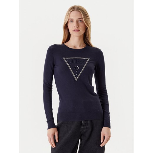 Guess Sweter W5YR23 Z2NQ2 Granatowy Regular Fit ze sklepu MODIVO w kategorii Swetry damskie - zdjęcie 184155458