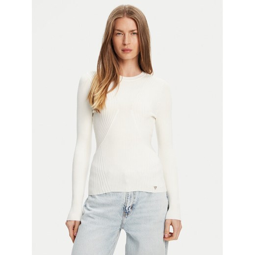 Guess Sweter W5YR08 Z0040 Biały Regular Fit ze sklepu MODIVO w kategorii Swetry damskie - zdjęcie 184155459