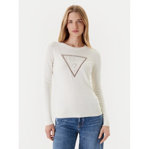 Guess Sweter W5YR23 Z2NQ2 Écru Regular Fit ze sklepu MODIVO w kategorii Swetry damskie - zdjęcie 184155469