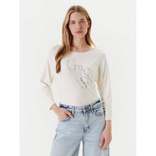 Guess Sweter W5YR22 Z2NQ2 Écru Regular Fit ze sklepu MODIVO w kategorii Swetry damskie - zdjęcie 184155478