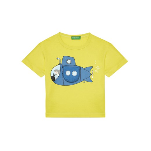 United Colors Of Benetton T-Shirt 3I1XG10JL Żółty Regular Fit ze sklepu MODIVO w kategorii T-shirty chłopięce - zdjęcie 184155508