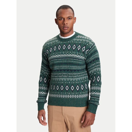 United Colors Of Benetton Sweter 1137K107V Zielony Regular Fit ze sklepu MODIVO w kategorii Swetry męskie - zdjęcie 184155519
