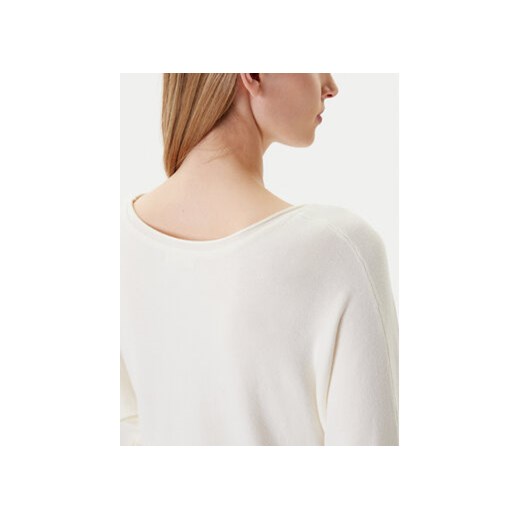 Sweter damski Guess biały z okrągłym dekoltem 