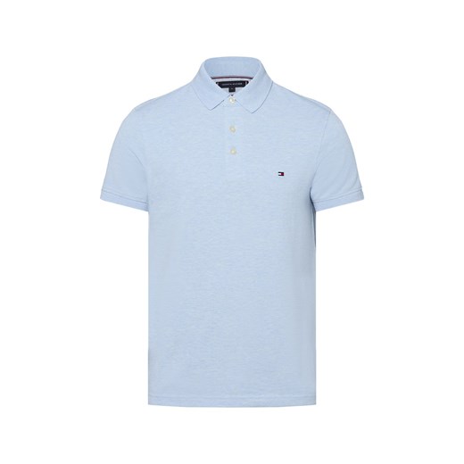 Tommy Hilfiger Męska koszulka polo Mężczyźni Bawełna jasnoniebieski jednolity ze sklepu vangraaf w kategorii T-shirty męskie - zdjęcie 184156278