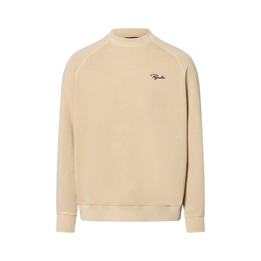 PEGADOR Bluza męska - Signar Mężczyźni Bawełna beżowy jednolity ze sklepu vangraaf w kategorii Bluzy męskie - zdjęcie 184156357