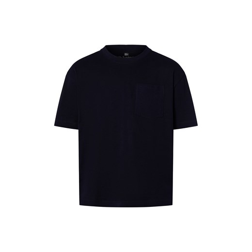 Nils Sundström Koszulka męska Mężczyźni Bawełna granatowy jednolity ze sklepu vangraaf w kategorii T-shirty męskie - zdjęcie 184156377
