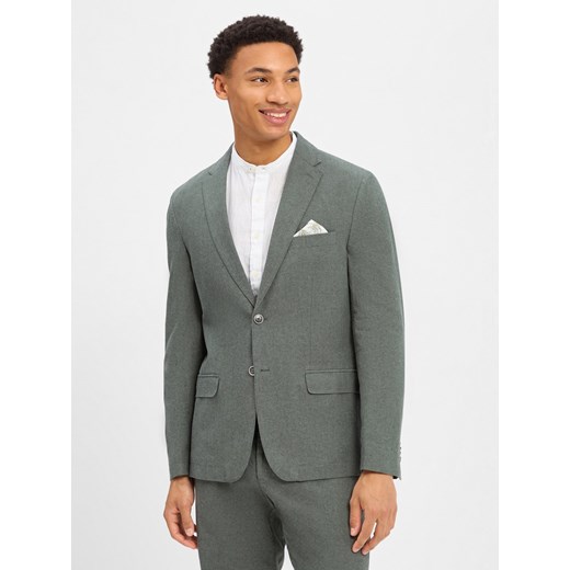 Nils Sundström Męska kurtka modułowa z zawartością lnu Mężczyźni Modern Fit len Nils Sundström 56 vangraaf