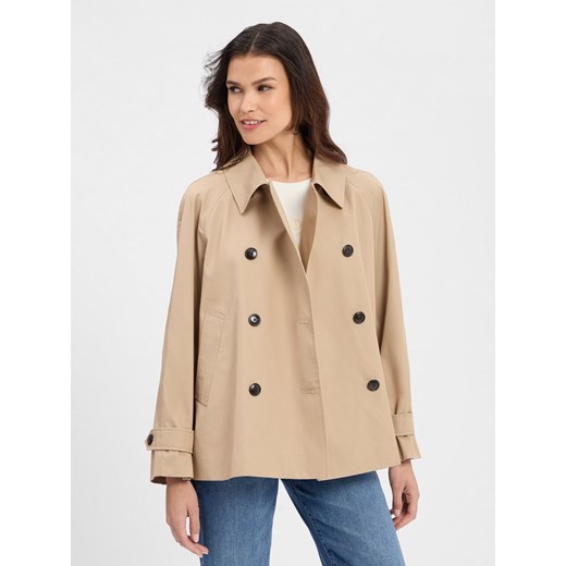 Tommy Hilfiger Trencz damski Kobiety Bawełna beżowy jednolity ze sklepu vangraaf w kategorii Płaszcze damskie - zdjęcie 184156408