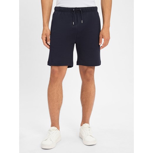Fred Perry Męskie szorty dresowe Mężczyźni Bawełna granatowy jednolity ze sklepu vangraaf w kategorii Spodenki męskie - zdjęcie 184156427