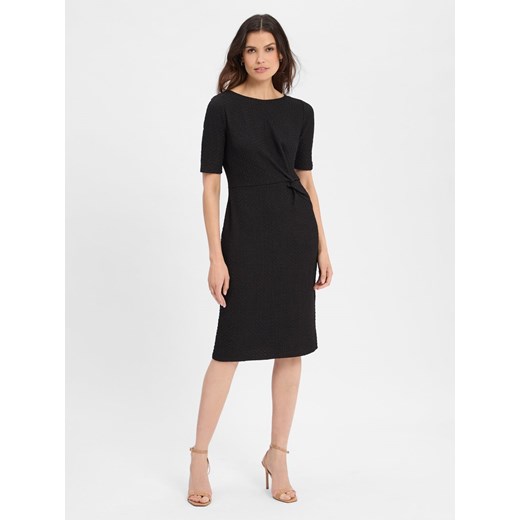 s.Oliver BLACK LABEL Sukienka damska Kobiety czarny wypukły wzór tkaniny ze sklepu vangraaf w kategorii Sukienki - zdjęcie 184156447