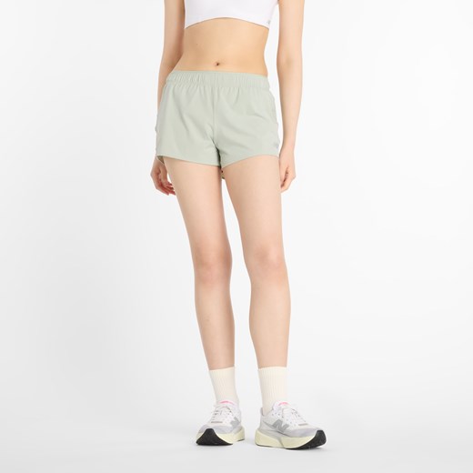 Spodenki damskie New Balance WS41286GAS – zielone ze sklepu New Balance Poland w kategorii Szorty - zdjęcie 184157466