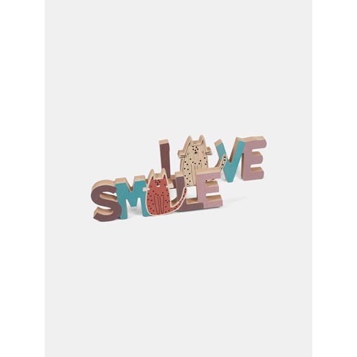 Sinsay - Dekoracja stojąca SMILE & LOVE - niebieski Sinsay One Size Sinsay