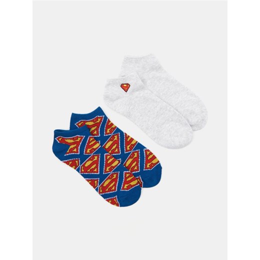 Sinsay - Krótkie skarpetki 2 pack Superman - wielobarwny ze sklepu Sinsay w kategorii Skarpetki męskie - zdjęcie 184158057