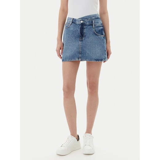 Guess Spódnica jeansowa W5YD1C D5QKB Granatowy Regular Fit ze sklepu MODIVO w kategorii Spódnice - zdjęcie 184158436