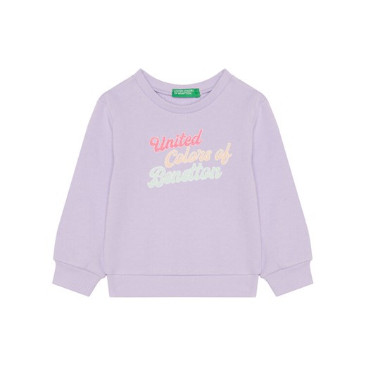 United Colors Of Benetton Bluza 3J70G10HX Fioletowy Regular Fit ze sklepu MODIVO w kategorii Bluzy dziewczęce - zdjęcie 184158449