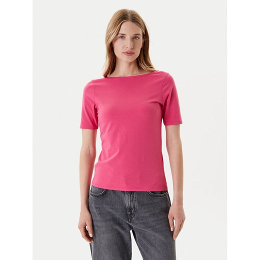 United Colors Of Benetton T-Shirt 3FJHD109K Różowy Slim Fit ze sklepu MODIVO w kategorii Bluzki damskie - zdjęcie 184158479
