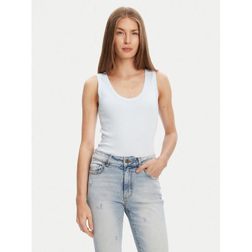 United Colors Of Benetton Top 3GA2DH010 Błękitny Slim Fit ze sklepu MODIVO w kategorii Bluzki damskie - zdjęcie 184158495