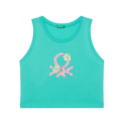 United Colors Of Benetton Top 3I1XCH01Z Zielony Relaxed Fit ze sklepu MODIVO w kategorii Bluzki dziewczęce - zdjęcie 184158507