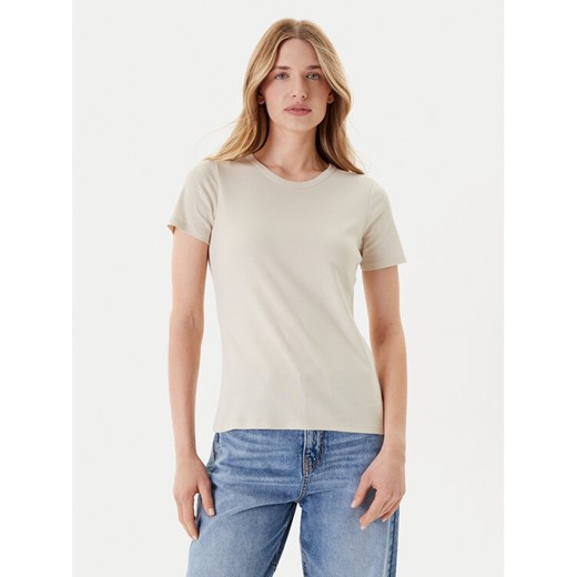 United Colors Of Benetton T-Shirt 3GA2E16A0 Beżowy Regular Fit ze sklepu MODIVO w kategorii Bluzki damskie - zdjęcie 184158566