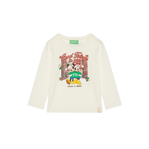 United Colors Of Benetton Bluzka 3ATNG10GQ Écru Regular Fit ze sklepu MODIVO w kategorii Bluzki dziewczęce - zdjęcie 184158608