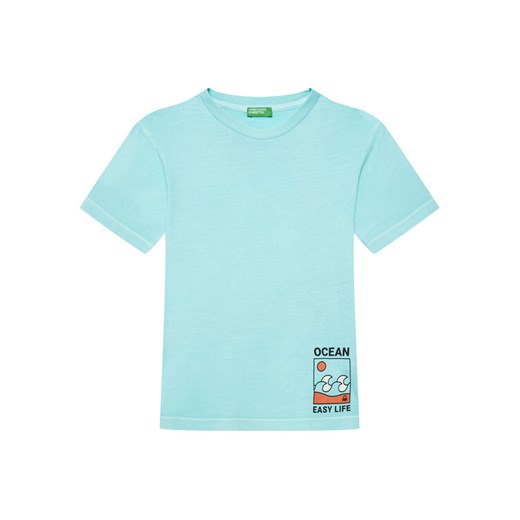 United Colors Of Benetton T-Shirt 3PCMC10N7 Niebieski Regular Fit ze sklepu MODIVO w kategorii T-shirty chłopięce - zdjęcie 184158615