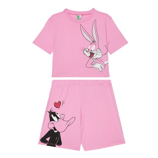 United Colors Of Benetton Piżama 30960P08S Różowy Regular Fit ze sklepu MODIVO w kategorii Piżamy dziecięce - zdjęcie 184158647