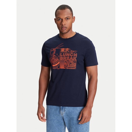 United Colors Of Benetton T-Shirt 3I1XU10A4 Granatowy Relaxed Fit ze sklepu MODIVO w kategorii T-shirty męskie - zdjęcie 184158668