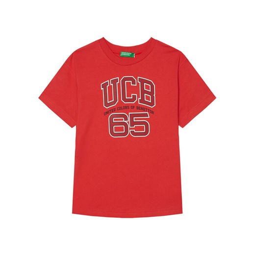 United Colors Of Benetton T-Shirt 3I1XC10OO Czerwony Regular Fit ze sklepu MODIVO w kategorii T-shirty chłopięce - zdjęcie 184158675