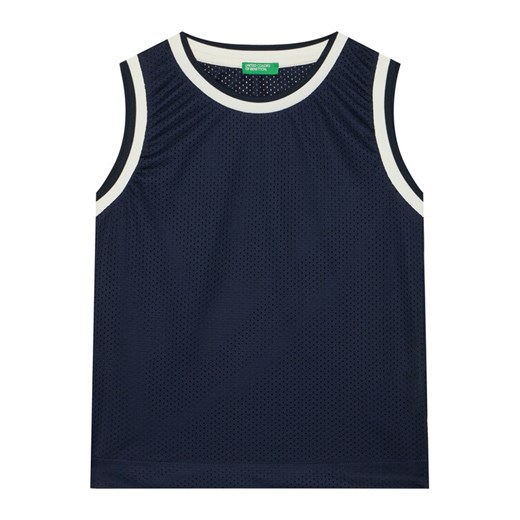 United Colors Of Benetton Tank top 3FJGCH01V Granatowy Regular Fit ze sklepu MODIVO w kategorii T-shirty chłopięce - zdjęcie 184158679