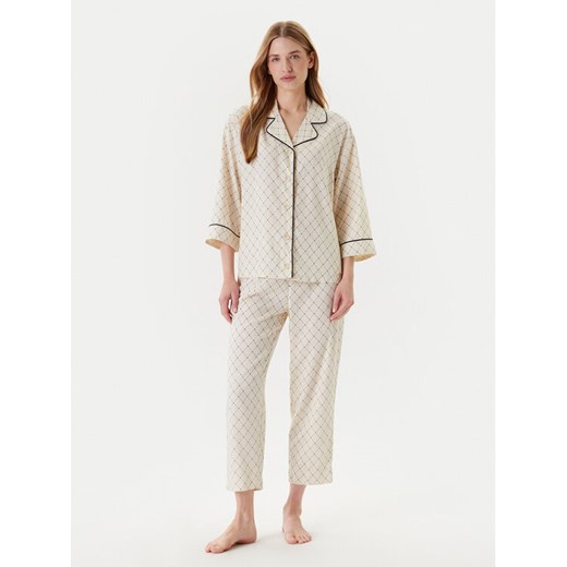 United Colors Of Benetton Piżama 4T3U3P00R Écru Relaxed Fit ze sklepu MODIVO w kategorii Piżamy damskie - zdjęcie 184158697