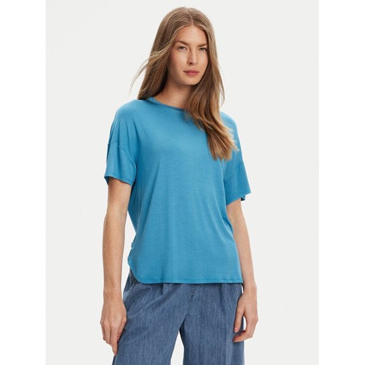 United Colors Of Benetton T-Shirt 3Z12D101X Niebieski Slim Fit ze sklepu MODIVO w kategorii Bluzki damskie - zdjęcie 184158719