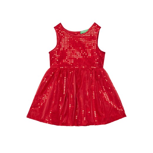 United Colors Of Benetton Sukienka codzienna 42R4GV01Z Czerwony Regular Fit ze sklepu MODIVO w kategorii Sukienki dziewczęce - zdjęcie 184158726
