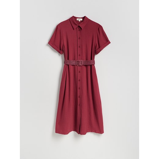 Sukienka Reserved czerwona szmizjerka 