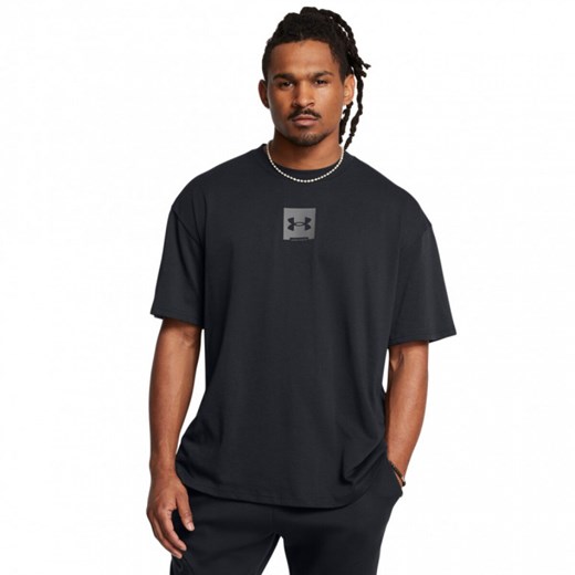 Męski t-shirt z nadrukiem Under Armour UA M Hw Os Sm Box Ss - czarny ze sklepu Sportstylestory.com w kategorii T-shirty męskie - zdjęcie 184161095