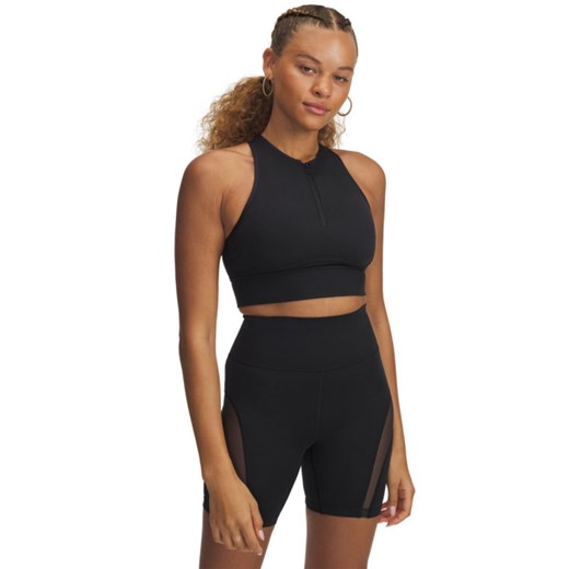 Damski top treningowy Under Armour Meridian Zip Tank - czarny ze sklepu Sportstylestory.com w kategorii Bluzki damskie - zdjęcie 184161115