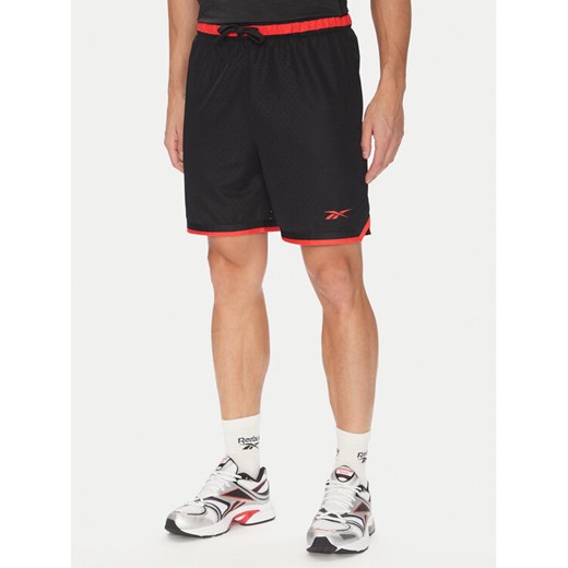Reebok Szorty sportowe 100216389 Czarny Regular Fit ze sklepu MODIVO w kategorii Spodenki męskie - zdjęcie 184162847