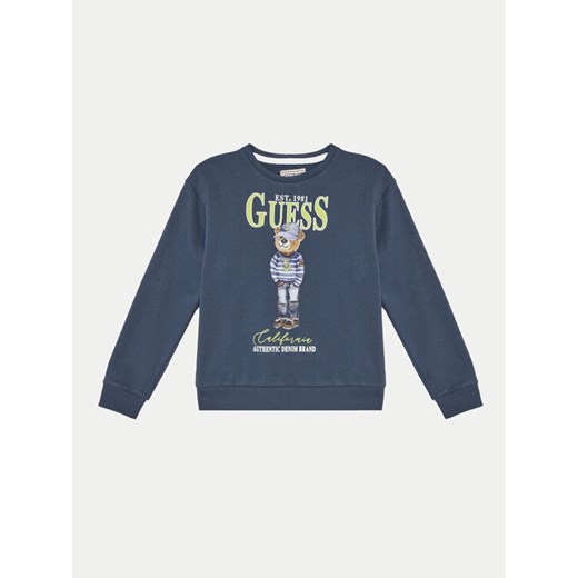 Guess Bluza L5RQ06 KAD74 Granatowy Regular Fit ze sklepu MODIVO w kategorii Bluzy chłopięce - zdjęcie 184162875